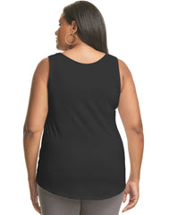 Hanes Just My Size Women's Cotton Jersey Tank, Shirttail Hem (Plus Size)