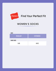 Hanes Moves Women's Ankle Socks, X-Temp, Shoe Sizes 8-10, 6-Pairs