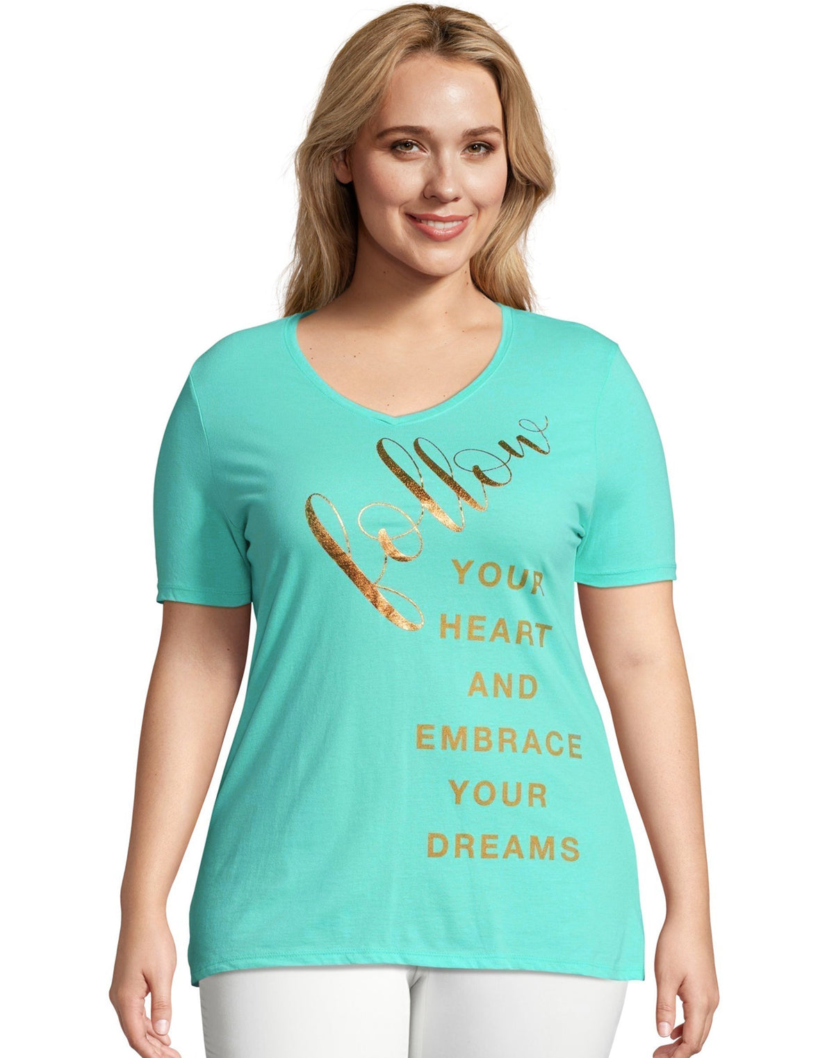 Hanes Just My Size Women's Graphic T-Shirt, Follow Your Heart (Plus Size)