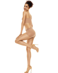 Hanes Perfect Nudes Run Resistant Tummy Control Girl Short Hosiery